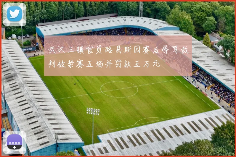 武汉三镇官员路易斯因赛后辱骂裁判被禁赛五场并罚款五万元